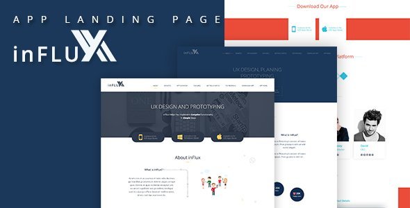 InFlux - Modern Mobile or SAAS App Landing Page icon