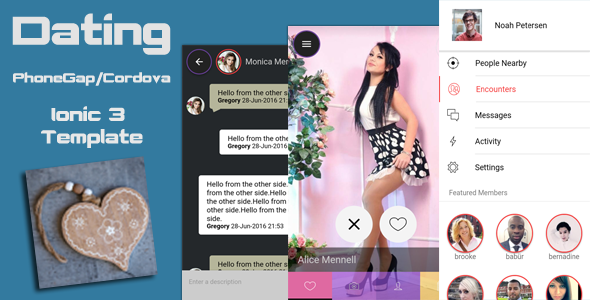 Ionic 3 Futuristic Dating PhoneGap / Cordova Hybrid App Template icon
