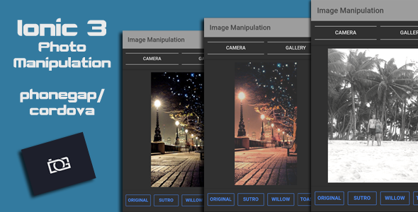 Ionic 3 Photo Manipulation PhoneGap / Cordova Hybrid App Template icon