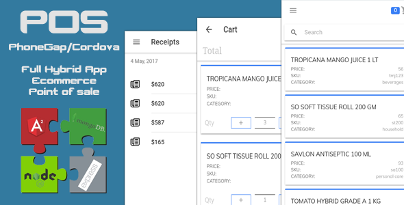 Ionic 3 Point of Sale/Ecommerce PhoneGap / Cordova Full Hybrid App icon