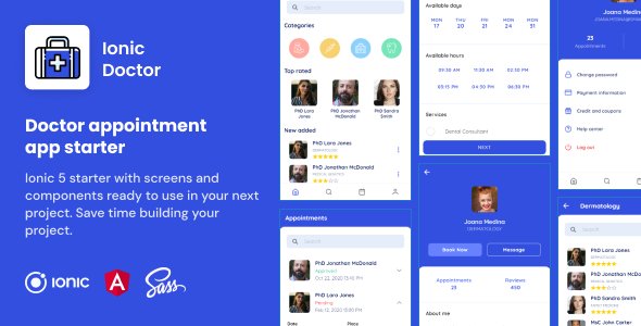 Ionic Doctor | Ionic 5 | Angular | UI Theme | Template App | Starter App & Components icon