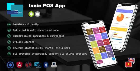 Ionic POS App - Manage Orders, Menu Items & Print Bills icon