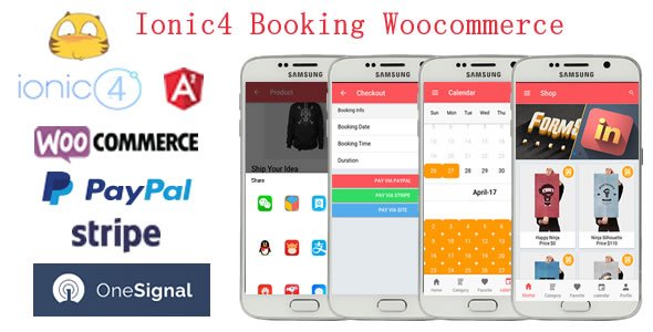 Ionic4 Integration with Woocommerce Booking App