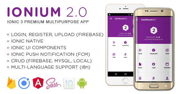 Ionium 2 - Ionic Multipurpose App using Ionic 3 icon