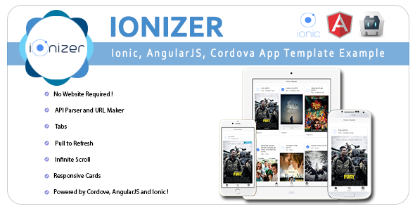 Ionizer - Ionic, AngularJS & Cordova App Template & Example Ionic Ecommerce Mobile App template