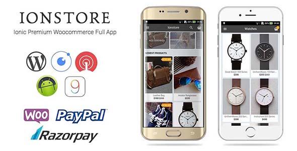 Ionstore - Ionic Premium WooCommerce Full Android and iOS App Ionic Ecommerce Mobile Boilerplate