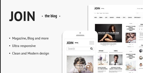Join The Blog - Blog and Magazine PSD Template  Sport &amp; Fitness Design 
