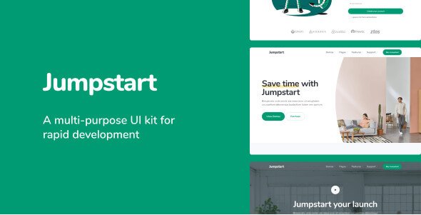 Jumpstart App and Software Template  Multipurpose Design Uikit