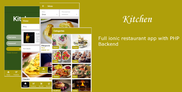 Kitchen - Ionic 3 restaurant template