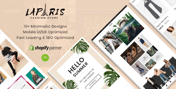 LaParis - Simple Creative Responsive Shopify Theme | Sections Drag & Drop icon