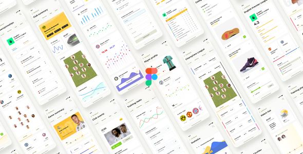 Liga – Soccer mobile app for Figma  Game Design Dashboard