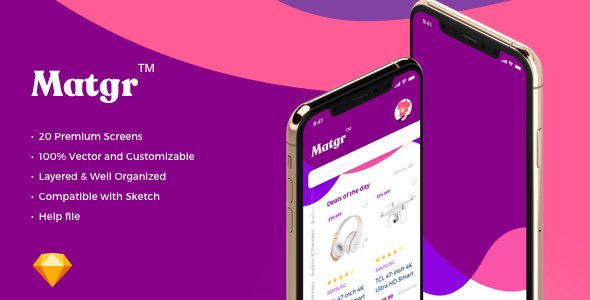 Matgr - E-Commerce Mobile App UI Kit  Ecommerce Design Uikit