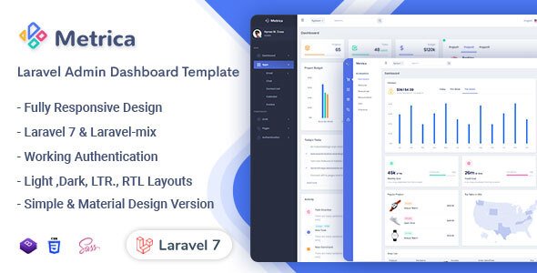 Metrica - Laravel Admin & Dashboard Template icon