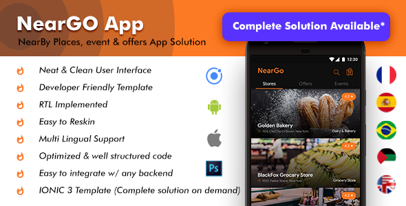 NearBy Places Android App Template+ NearBy Place iOS App Template| NearGo (HTML+CSS IONIC 3) icon