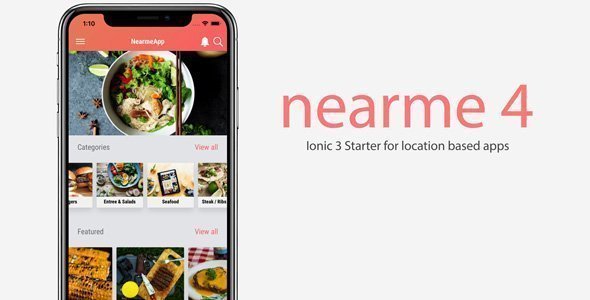 Nearme - Ionic 3 Starter for Location Based Apps Ionic  Mobile App template