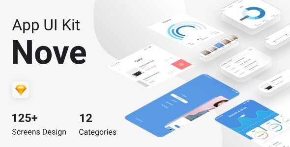 Nove - Mobile UI Kit of 125+ iOS Templates for Sketch