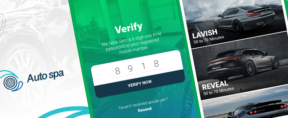On Demand car wash service booking app template - Autospa icon