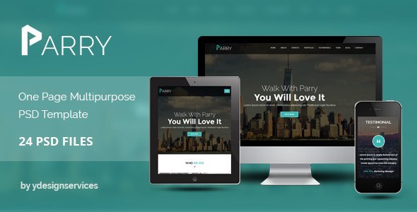 Parry - One Page Premium PSD Template icon