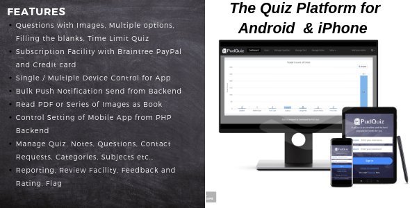 PudQuiz - The Quiz Mobile Platform for Android and iPhone Ionic Books, Courses &amp; Learning Mobile App template
