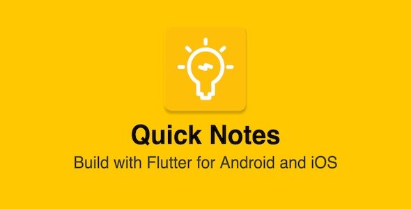 Quick Notes - Flutter Mobile Application Flutter  Mobile App template