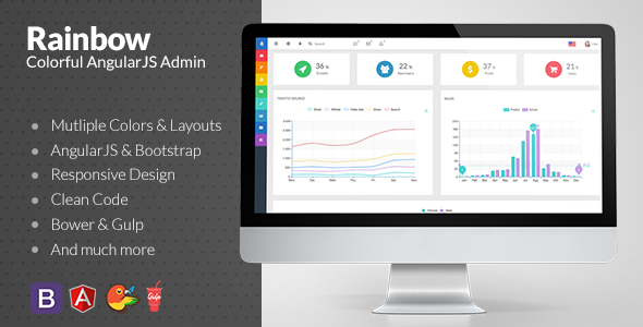 Rainbow - Colorful Bootstrap Admin with AngularJS icon