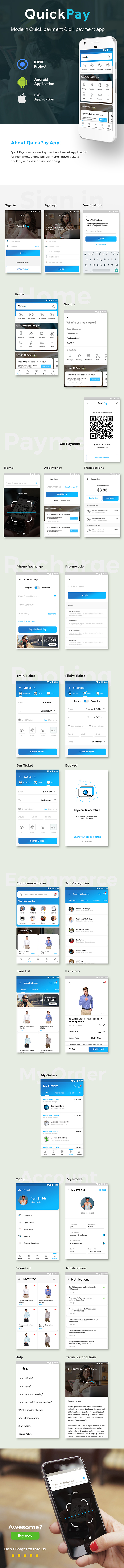 Recharge Booking & Bill Online Payment Android App + Online Payment iOS App Template|HTML+Css Ionic5 - 3