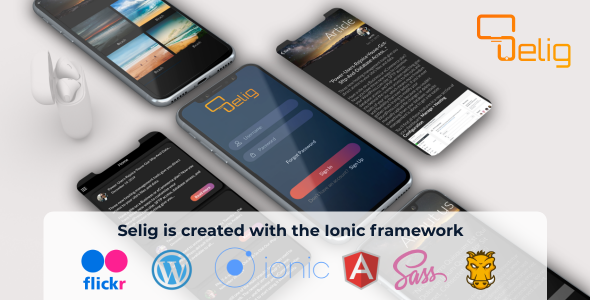 Selig - Ionic ios/Android app with WordPress API Ionic News &amp; Blogging Mobile App template