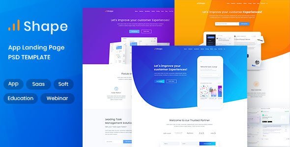 Shape - App Landing Page Template