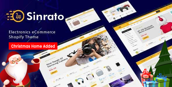Sinrato - Electronics Mega Shop Shopify Theme  Ecommerce Design 