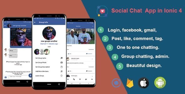 Social Chat - Ionic 4 Real-Time Firebase icon