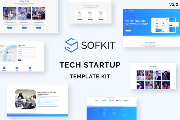 Sofkit - Tech Startup Template Kit   Design App template