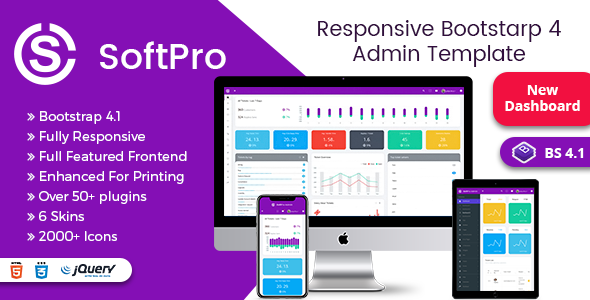 Soft Pro - Responsive Bootstrap 4 Admin Dashboard Template   Design Dashboard