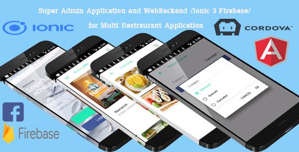 Super Admin Application and WebBackend /Ionic 3 Firebase/ for Multi Restraurant Application icon