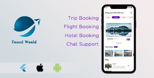 Travel World - Flutter UI/UX Template icon