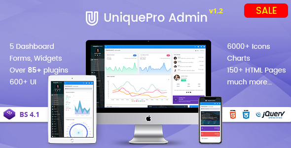 UniquePro - Bootstrap 4 Responsive Admin Templates & Web Apps Dashboards   Design Dashboard