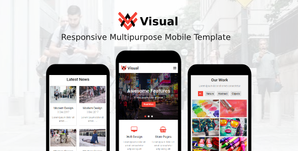 Visual - Multipurpose Mobile Template  Ecommerce Design Uikit