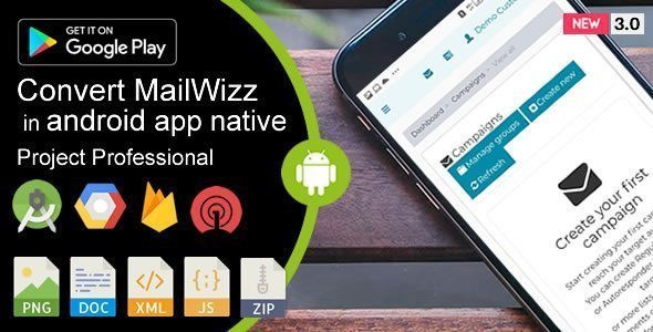 Weboox Convert - MailWizz Email Marketing to app Android React native News &amp; Blogging Mobile App template