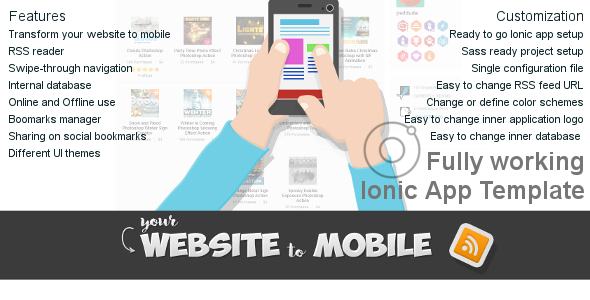 Website to Mobile Ionic Application Template icon