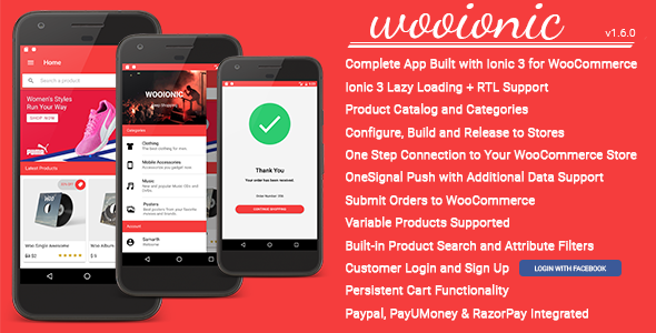 WooIonic – Ionic 3 App for WooCommerce