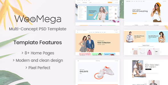 WooMega - Minimalist eCommerce PSD Template icon