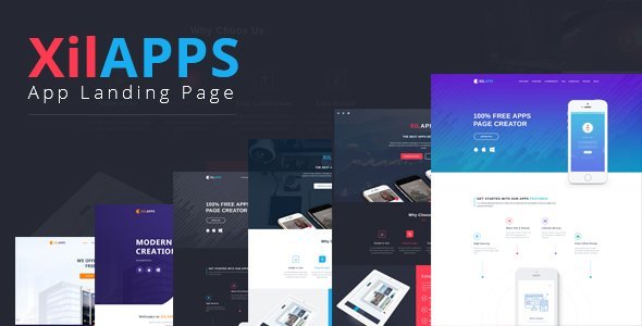 XILAPPS - PSD App Landing Page Template   Design App template