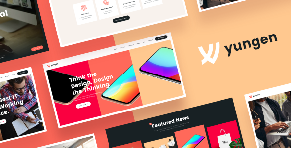 Yungen | Modern Digital Agency Business WordPress Theme  Finance &amp; Banking Design 