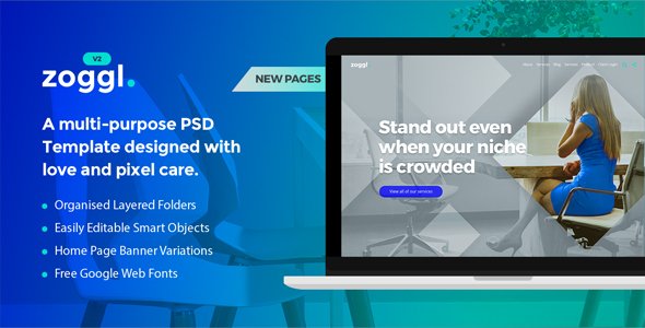 Zoggl - Multi-purpose Website PSD icon