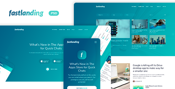 fastlanding - Creative Landing Page - PSD Template