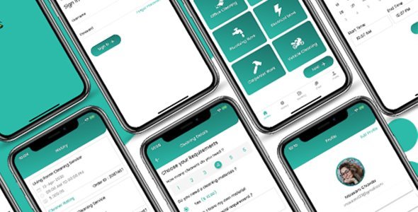 ionic 5 cleaning services app template icon