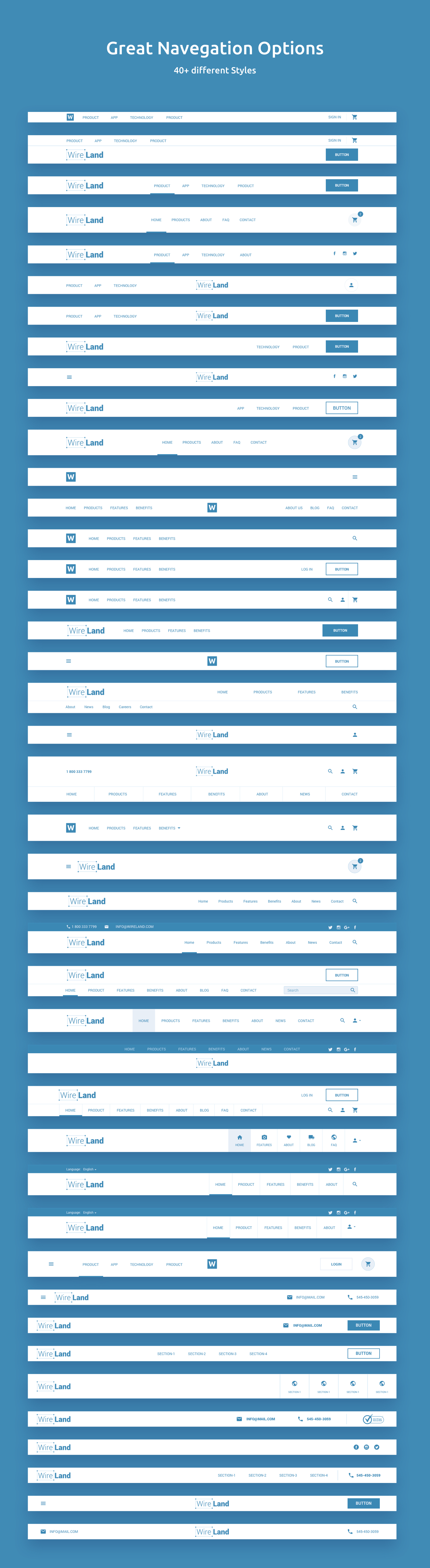 Wireland - Wireframe Library for Web Design Projects - Sketch Template - 5