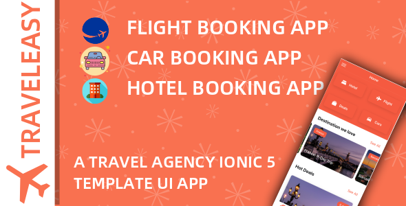 TravelEasy - A Travel Agency Theme UI App By Ionic 5 (Car, Hotel, Flight Booking) icon