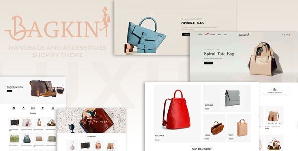 Bagkin- Handbags & Shopping Clothes Responsive Shopify Theme  Ecommerce Design 