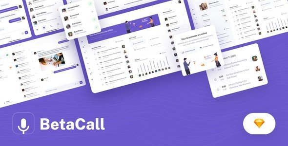 BetaCall - UI Kit for Communication Dashboards and Apps  Chat &amp; Messaging Design Uikit
