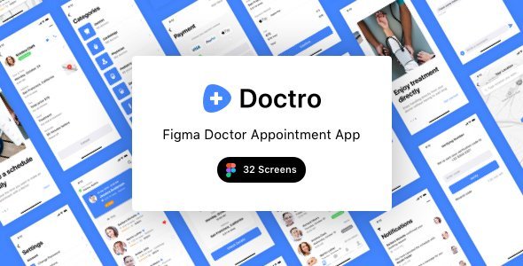 Doctro - Figma Doctor Appointment App  Travel Booking &amp; Rent Design Uikit